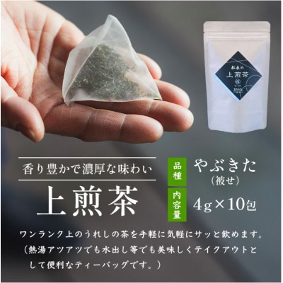 【うれしの茶】 ティーバッグ3袋セット(上煎茶・ほうじ茶・玄米茶)