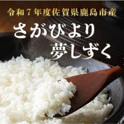 令和7年度産 鹿島市産 [さがびよりor夢しずく] 5kg 1袋 【品種指定不可】精米済　白米