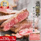 【数量限定】【川棚町で育った】長崎和牛 サーロインステーキ 約230g×3枚