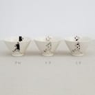【波佐見焼】ぶらさがり猫 反茶碗 3柄セット 〈ミケ・クロ・トラ〉【菊祥陶器】