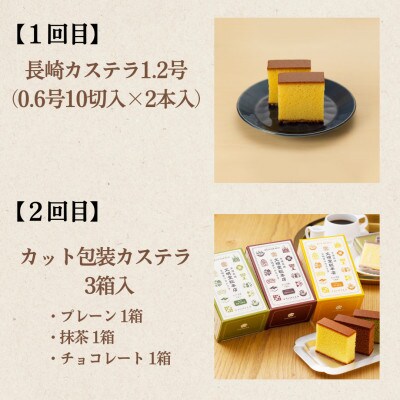 【毎月定期便】文明堂 人気4種カステラ定期便(川棚町)全4回