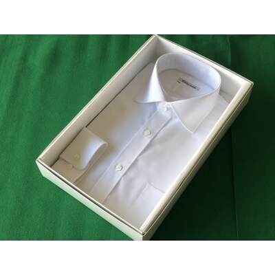 【生地:ノーアイロン】オーダーワイシャツ-川西町産貝ボタンを使用- T(高瀬貝)