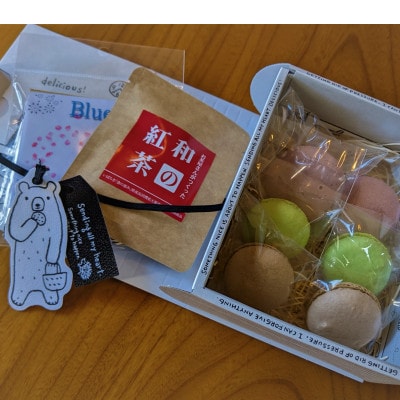 マカロンとお茶セット