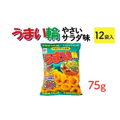 うまい輪 やさいサラダ味 75g×12袋 駄菓子