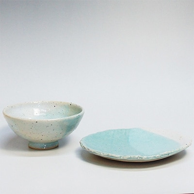 均窯釉 ご飯茶碗・お皿セット