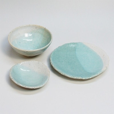 均窯釉 ご飯茶碗・お皿・小皿セット