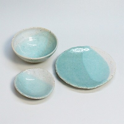 均窯釉 ご飯茶碗・お皿・小皿セット