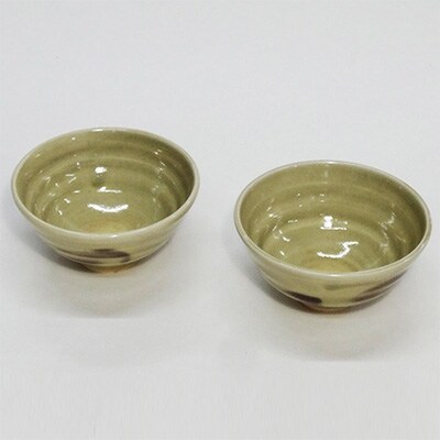 辰砂使い土灰釉 ご飯茶碗2点セット