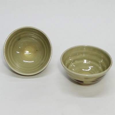 辰砂使い土灰釉 ご飯茶碗2点セット