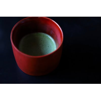 竹茶碗(朱)