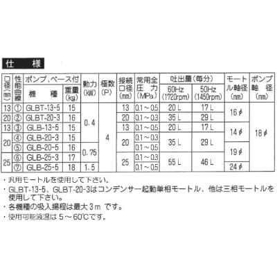 オイル用ギヤーポンプ GLB-13-5 GLポンプ 口径13ミリ