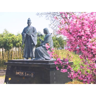 明智光秀”最期の城” 勝龍寺城の御城印3種&細川家・明智家の家紋入りペア竹箸セット