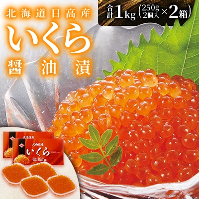 【先行受付】北海道日高産 【いくら醤油漬1kg】(250g 2個入×2箱)