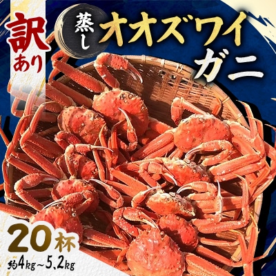 【訳あり】「蒸し」オオズワイガニ20杯　約4kg～5.2kg