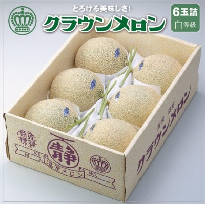 【通年出荷】クラウンメロン(白等級)6玉セット