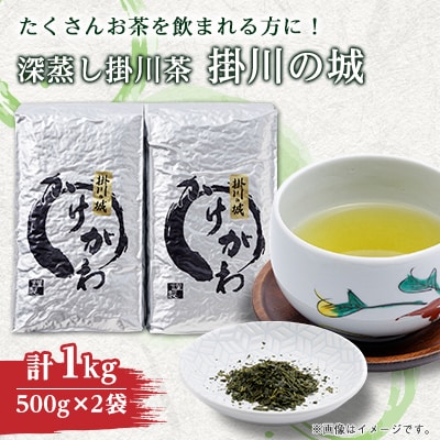 深蒸し掛川茶 掛川の城 セット500g×2袋(1kg)