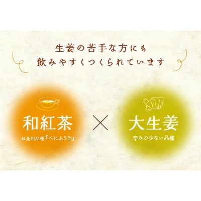 優しいしょうが和紅茶(ジンジャーティ) ティーバッグ2g・13包入×4袋 静岡県掛川産