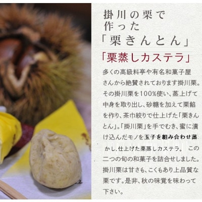 萩野屋 掛川栗の 栗きんとん 6個×2包・ 栗蒸しカステラ × 2本詰合せ