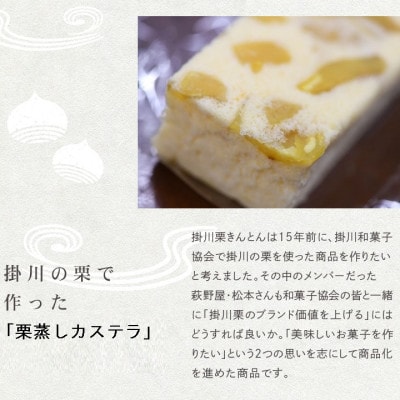 萩野屋 掛川栗の 栗きんとん 6個×2包・ 栗蒸しカステラ × 2本詰合せ
