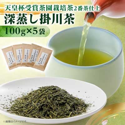 天皇杯受賞茶園栽培茶2番茶仕上　深蒸し掛川茶100g×5袋