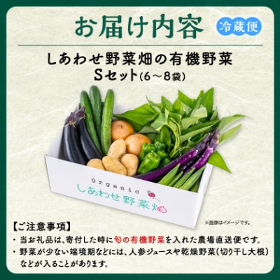 しあわせ野菜畑の有機野菜　Sセット　(安心の有機JAS認証　旬のオーガニック野菜　農場直送便)
