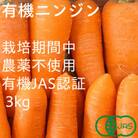 有機ニンジン　栽培期間中農薬不使用　有機JAS認証　冬季限定(12～3月発送)