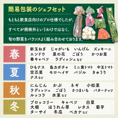 しあわせ野菜畑のシェフLセット　(訳あり規格外の有機野菜を一部使用)