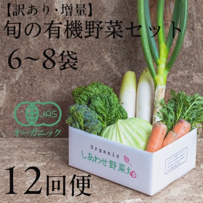 【毎月定期便】しあわせ野菜畑のシェフS セット　(訳あり規格外の有機野菜を一部使用)全12回