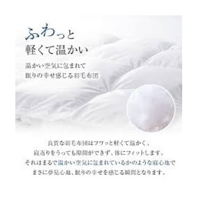 フランスベッド社 ポーランド産グースダウン95% 2枚掛け羽毛布団 ダブルサイズ「CS-04」