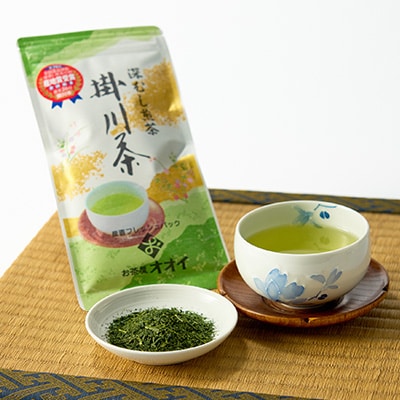 茶審査技術八段 掛川最高有段者 大井丈司監修!深蒸し掛川茶一番茶製造!100g×10袋セット