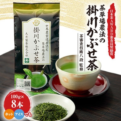 日本茶AWARD2021審査員奨励賞! 世界農業遺産認定 茶草場農法の掛川かぶせ茶100g×8本