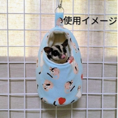消臭・洗える!モモンガポーチ&ミニ巾着袋　水色