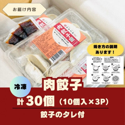 創業昭和五十三年　すすきの　冷凍【肉餃子】　25g×10個　3パック　計30個【餃子のタレ付き】