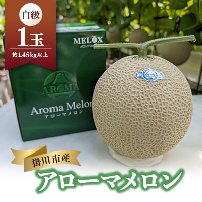静岡暗室マスクメロン アローマ印　　　　　白級約1.45kg以上　1玉