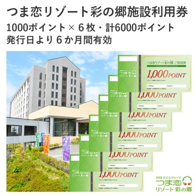 つま恋リゾート彩の郷施設利用券 6000ポイント