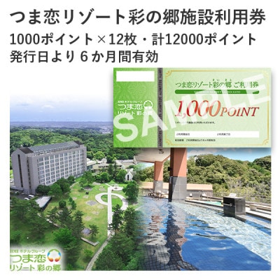 つま恋リゾート彩の郷施設利用券 12000ポイント