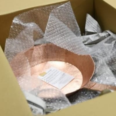 手作り「銅製」フライパン(生地厚2mm、外径25cm)　静岡県掛川市 Brasst’m