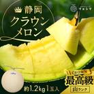 マスクメロンの最高峰 クラウンメロン 山等級  1.2kg前後×1玉