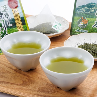 掛川東山茶飲み比べセット　「ききょう」茶葉+「ささゆり」ティーバッグ　各5g×20袋