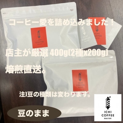 【新鮮直送】店主が厳選スペシャルティコーヒー計400g(200g×2種) 自家焙煎珈琲 豆のまま