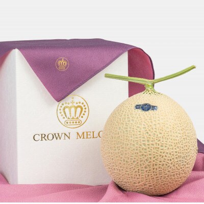 【組合直送】【白箱】静岡県が誇る温室高級「クラウンメロン」1玉(約1.3kg)　3月～8月