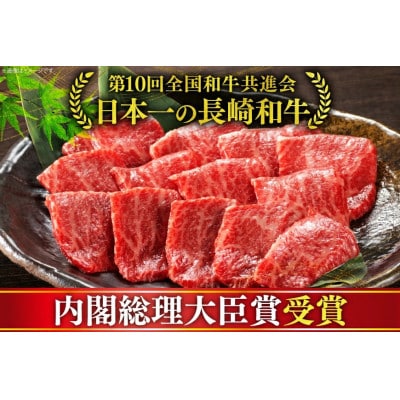 【毎月定期便】長崎和牛　赤身焼肉　約500g全3回