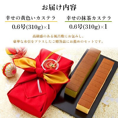 【毎月定期便】【長崎心泉堂】風呂敷包みギフト プリプリ新鮮卵使用!しっとり老舗カステラ2本詰合全6回