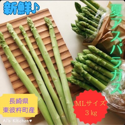夏アスパラガス　MLサイズ混在3kg