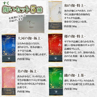 そのぎ茶 掬いセット5種×3箱セット《長崎県東彼杵町》