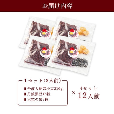 高級ぜんざいキット 12人前 和菓子スイーツ プレゼントにもおすすめ 京都府綾部市 BSCN015