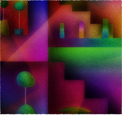 影と灯 [しかくいえ]04【絵画】 額装サイズ266mmx266mm