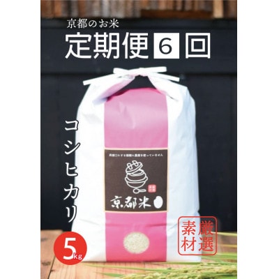 【毎月定期便】京都府産コシヒカリ　5kg【精米】農家直送全6回