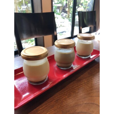 茶寮ゆらり　結鶴プリン(プレーン・ほうじ茶・地酒)9個入り