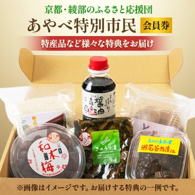 京都・綾部のふるさと応援団「あやべ特別市民」会員券